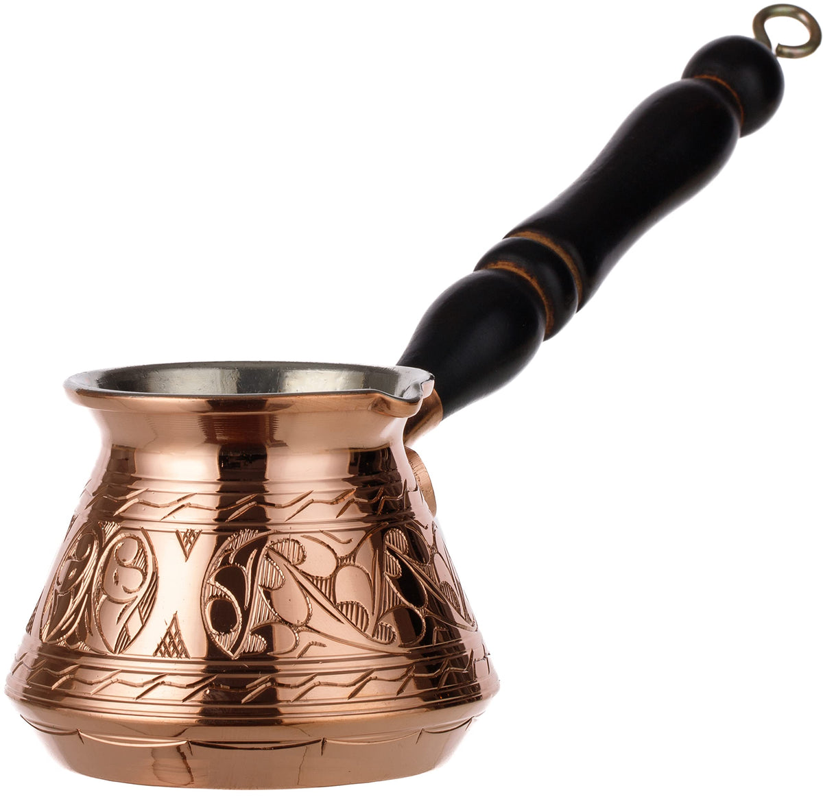 DEMMEX cezve de cobre turco grueso con grabado a mano para aroma intenso