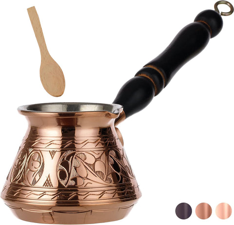 DEMMEX cezve grabado a mano con detalle artesanal para ritual de café