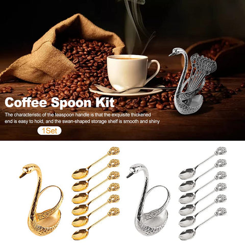 Cucharas Denpetec doradas con diseño ergonómico para café cómodo
