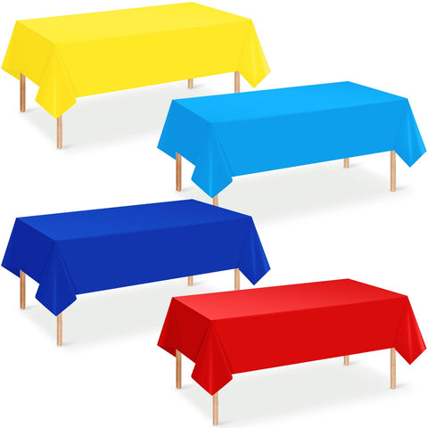 Mantel Denwiller Carnaval en rojo, azul y amarillo para fiestas limpias y coloridas