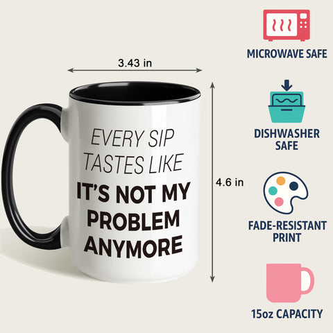 Taza Deoqash jubilación 15oz impresión a dos caras para diestros y zurdos