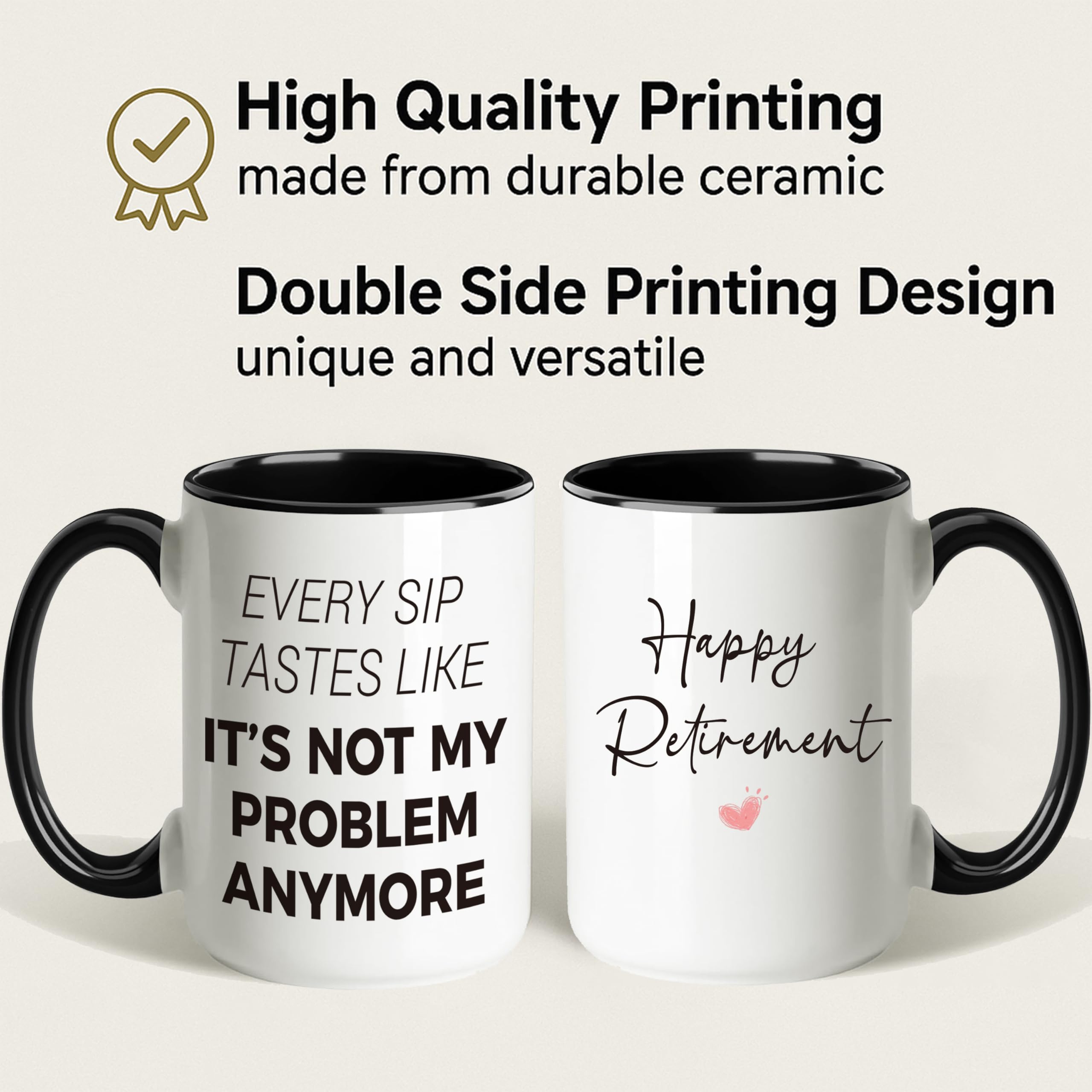 Taza Deoqash apta para lavavajillas, fácil limpieza