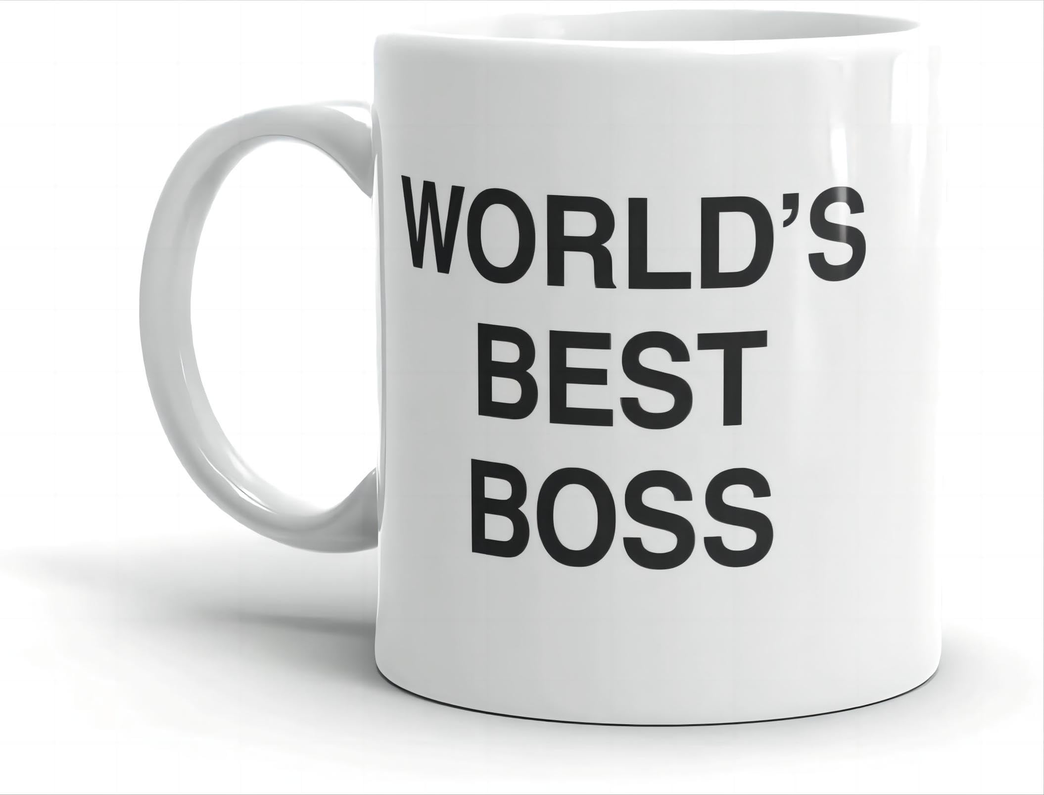 Deoqash Taza Mejor Jefe del Mundo, frontal, ideal para la oficina y el café diario.