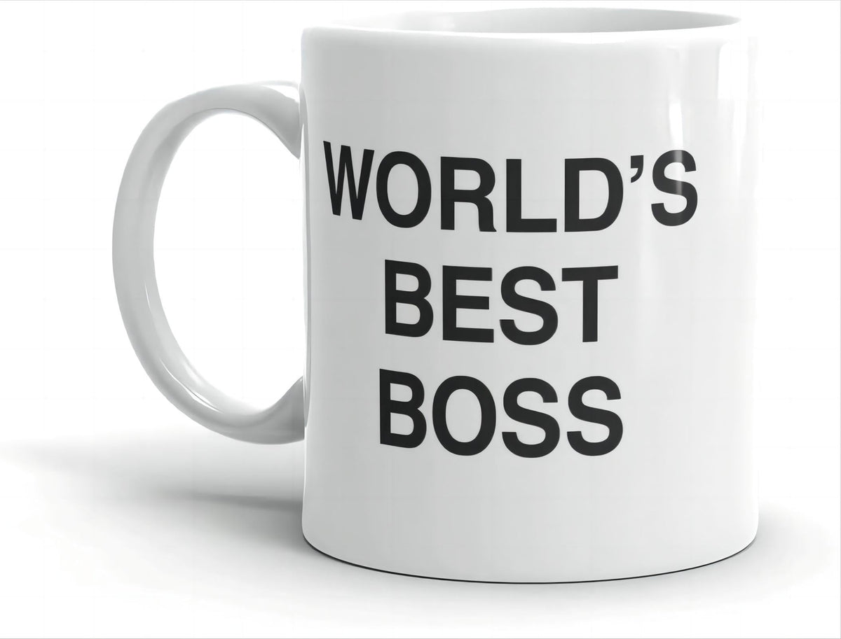 Deoqash Taza Mejor Jefe del Mundo, frontal, ideal para la oficina y el café diario.
