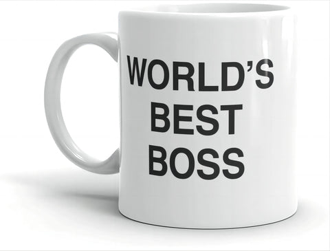 Deoqash Taza Mejor Jefe del Mundo, frontal, ideal para la oficina y el café diario.