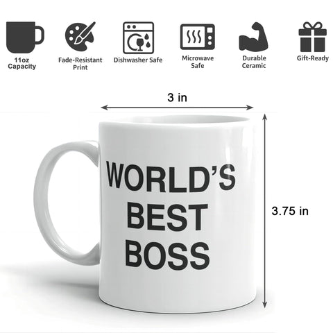 Deoqash Taza Mejor Jefe del Mundo, imagen de alta definición en ambas caras.