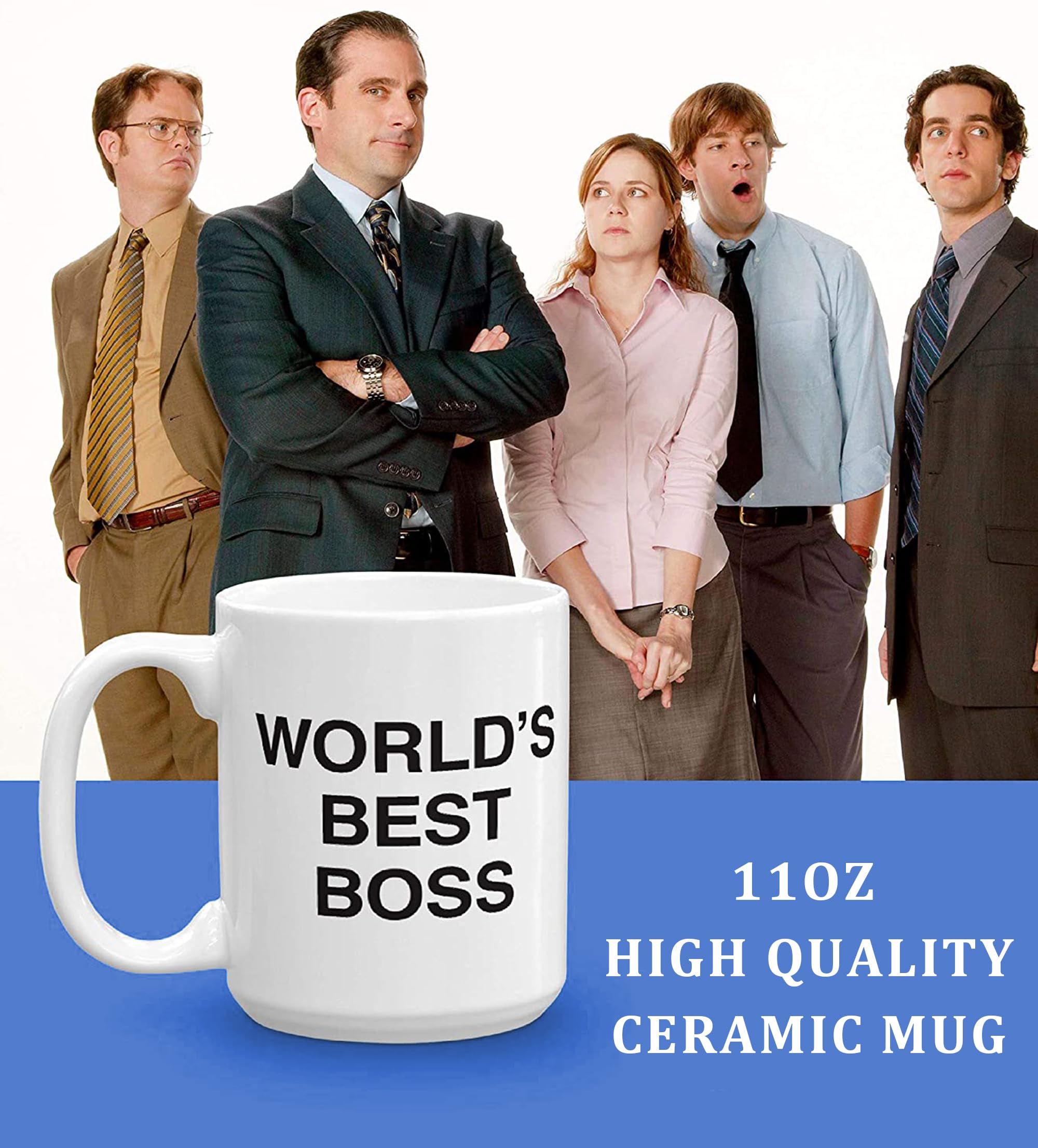 Deoqash Taza Mejor Jefe del Mundo, apta para café y té durante jornadas largas.