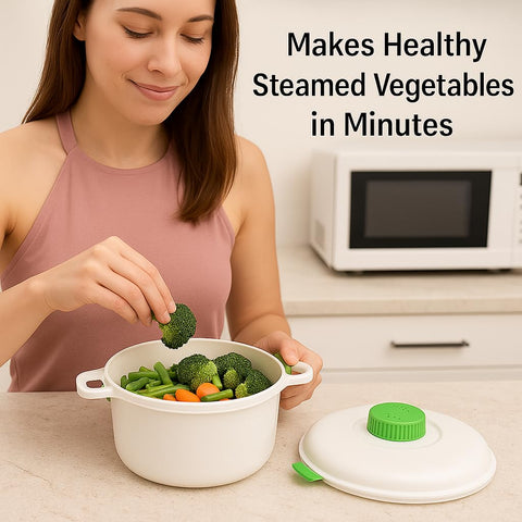 Cocedor sin aceite para vapor, manteniendo sabores naturales en Dependable Essentials.