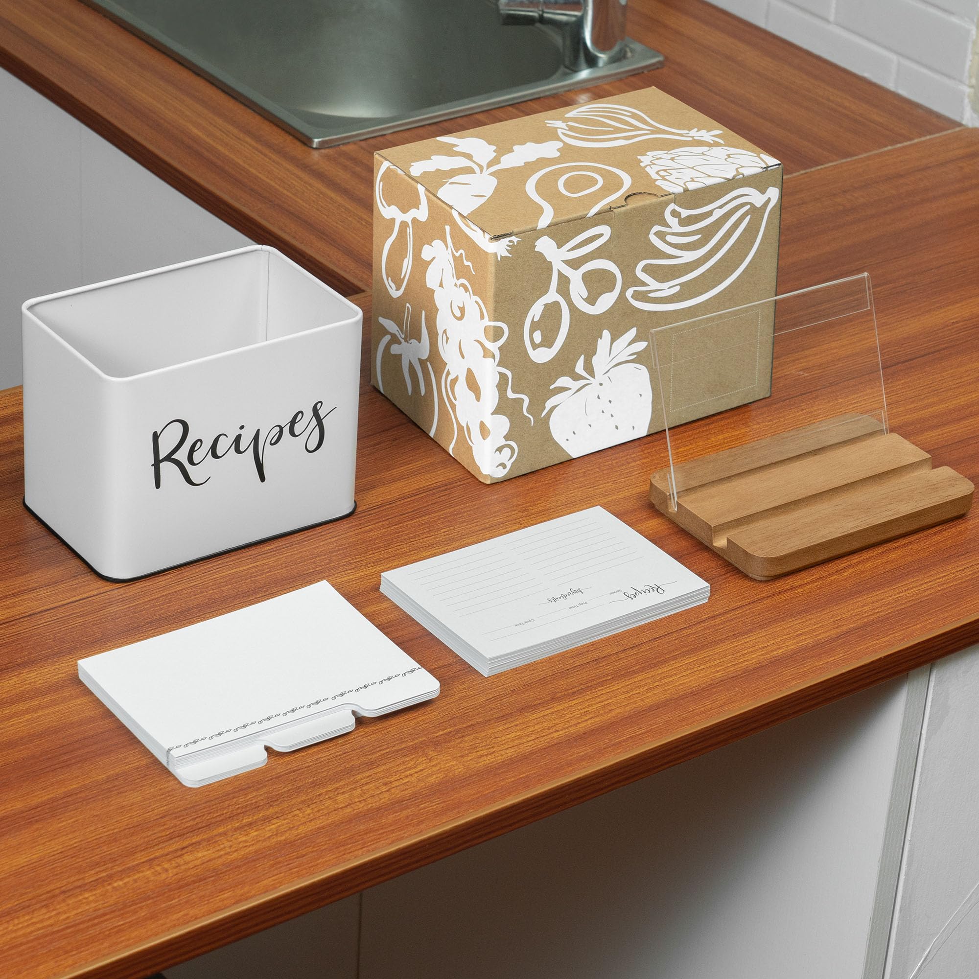 Regalo ideal Deppon: caja para organizar recetas y notas con estilo.