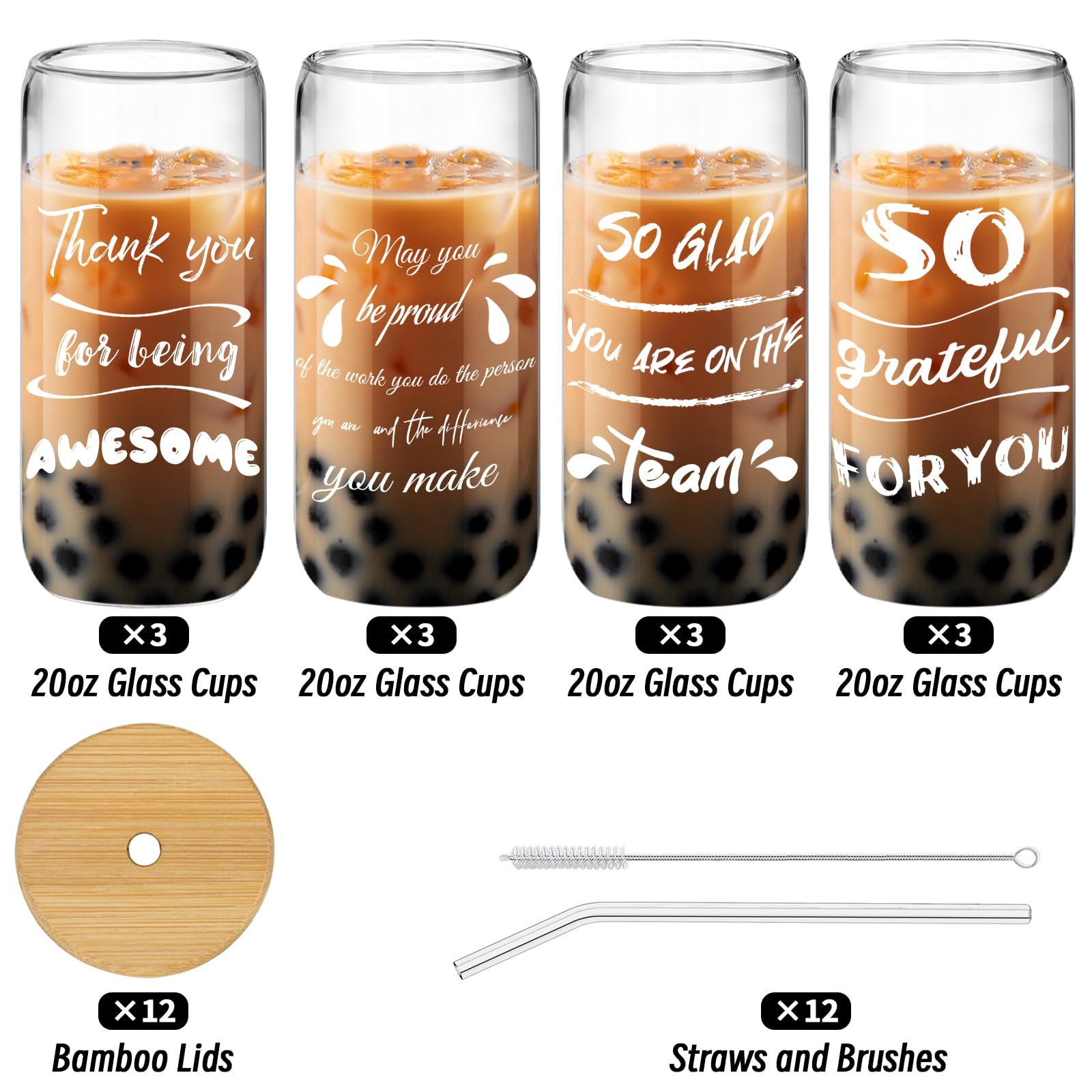 Conjunto Deriibrico de 12 vasos cristal 20oz, ideal para reuniones.