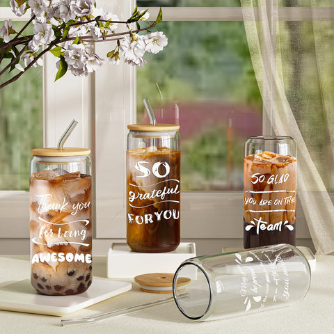 Pajillas de vidrio Deriibrico para vasos 20oz, fáciles de limpiar.