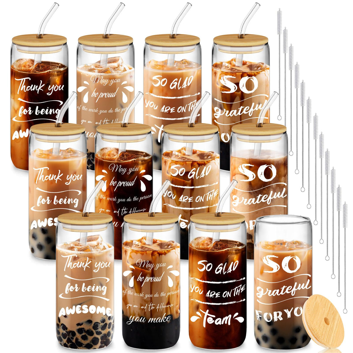 Vaso Deriibrico 20oz con tapa y pajillas, ideal para bebidas diarias.