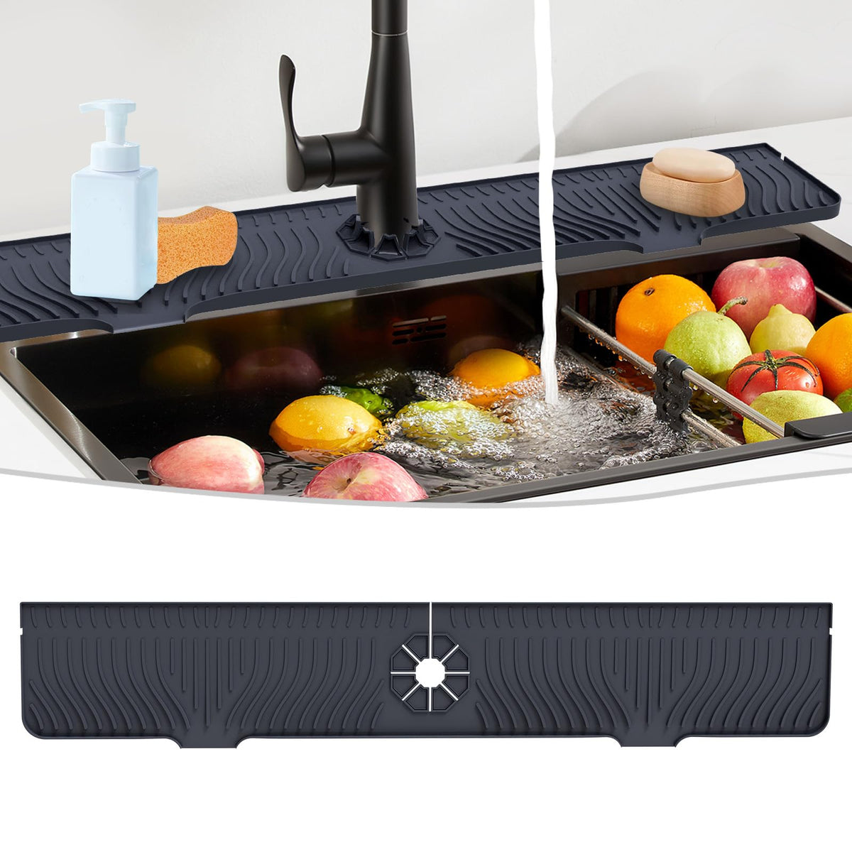 Derlights protector de chorros para lavabo, mantiene la encimera seca.