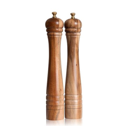 Deroteno: juego de molinos sal y pimienta en acacia para la mesa