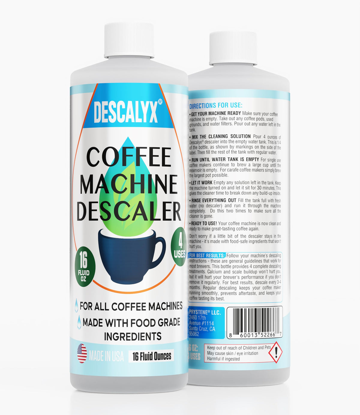 Descalyx desincrustante universal 16 oz para eliminar incrustaciones y mejorar el flujo.