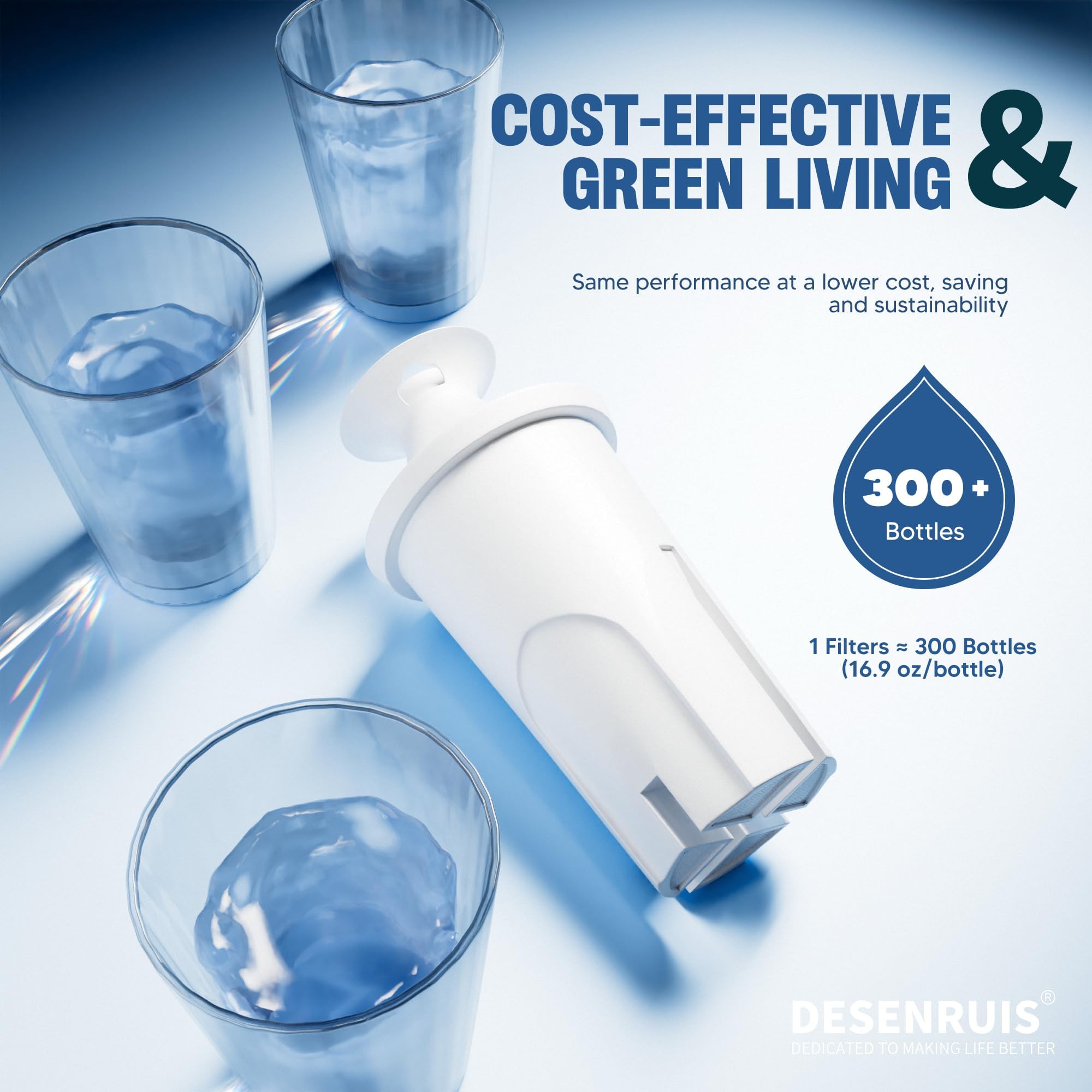 DESENRUIS filtro agua duración de hasta 40 galones