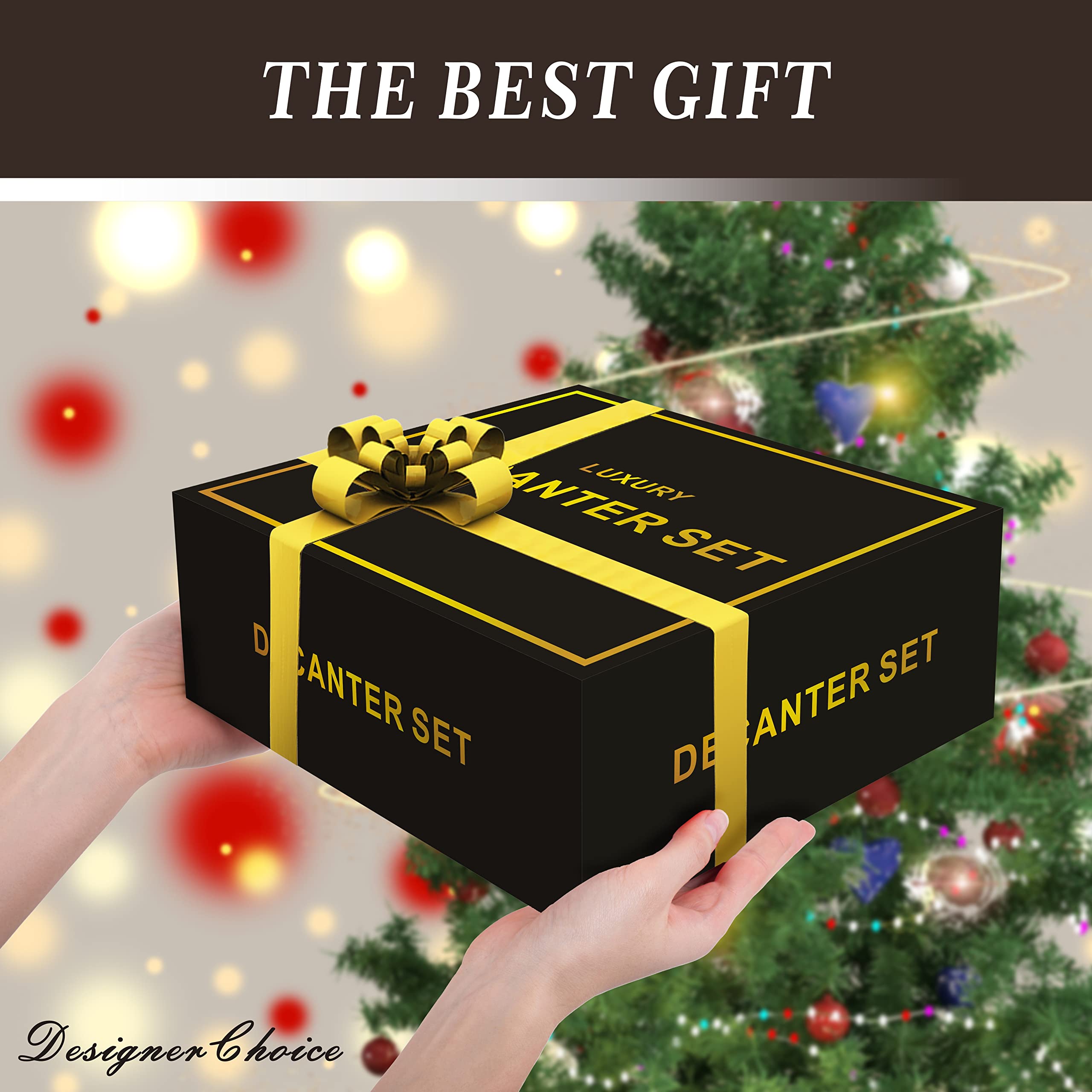 DESIGNERCHOICE caja regalo de lujo para set de whisky