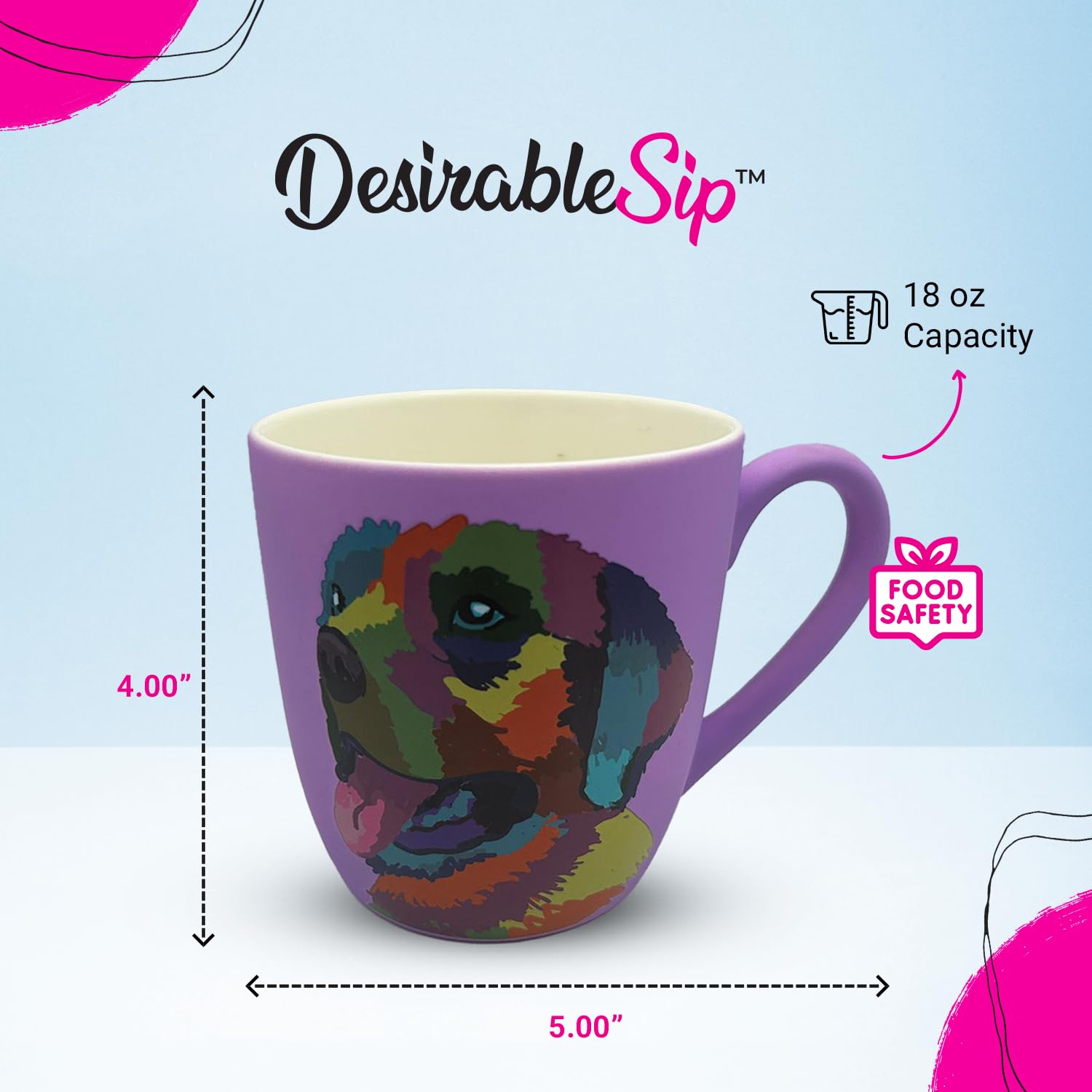 DesirableSip taza cerámica uso diario en casa para café o té.
