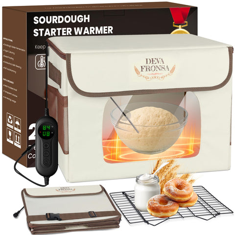 Deva Fronsa caja de fermentación plegable 36L para masas grandes, almacenamiento sencillo.