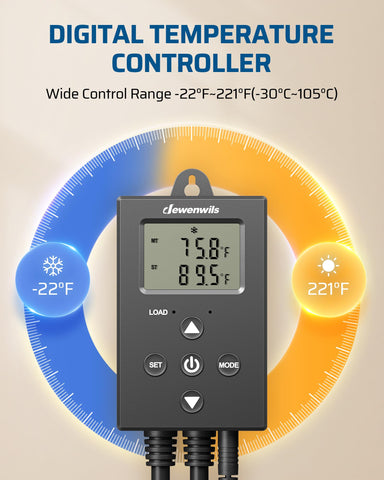 DEWENWILS alarma sonora para alertas cuando la temperatura sale del rango