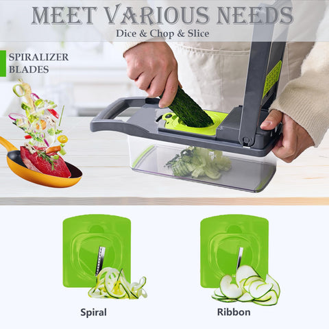 Dewpeton Accesorios intercambiables para cortar, rallar y espiralizar.