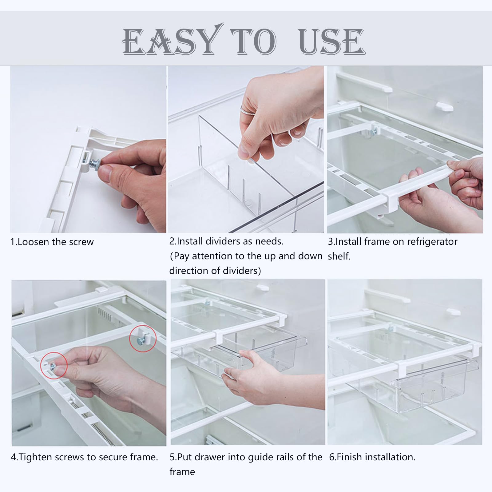 Dewpeton almacenamiento compacto para refrigerador y despensa