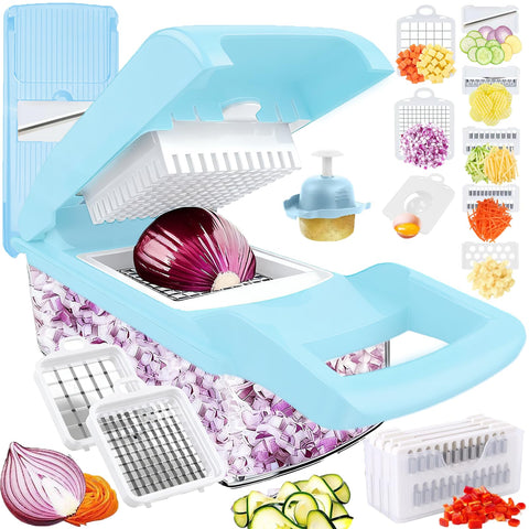 Dewpeton Pro-Series: picadora de verduras para cortes precisos en ensaladas y salteados.