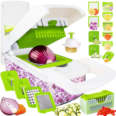 Dewpeton Pro-Series, cortador de verduras 20-en-1 para cortes precisos y rápidos.
