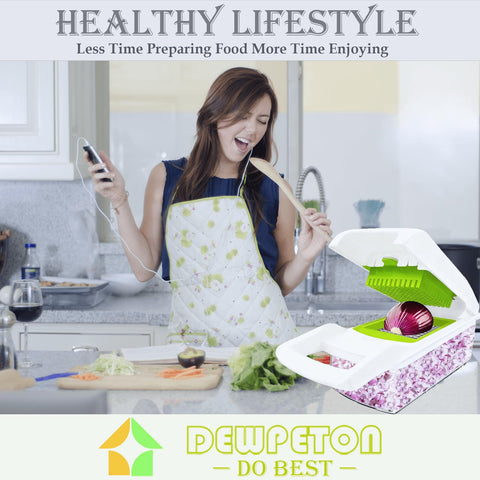 Diseño ergonómico Dewpeton con mango cómodo para cortar.