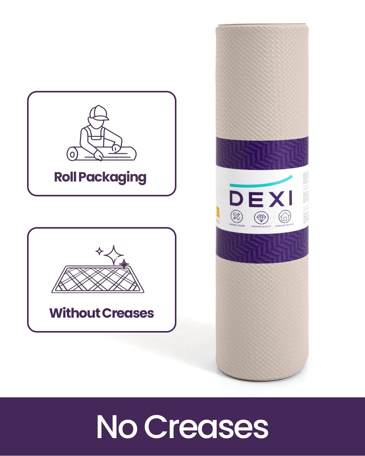 DEXI alfombra de diseño beige aporta estilo suave y duradero.