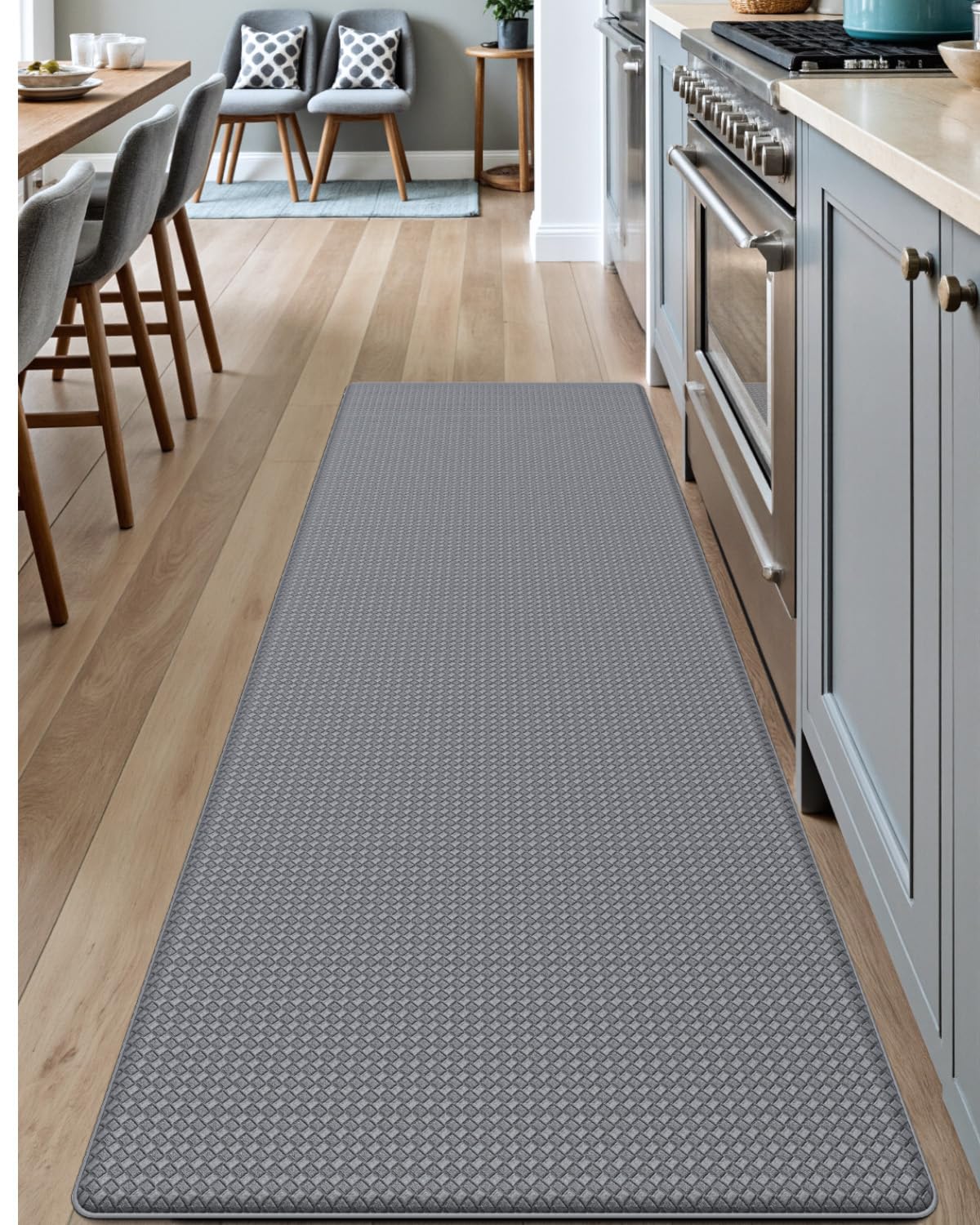 DEXI alfombrilla de cocina antifatiga gris con acolchado para pies