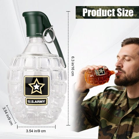 Dexspoeny decantador granada 300 ml con sello hermético para guardar bebidas con seguridad.