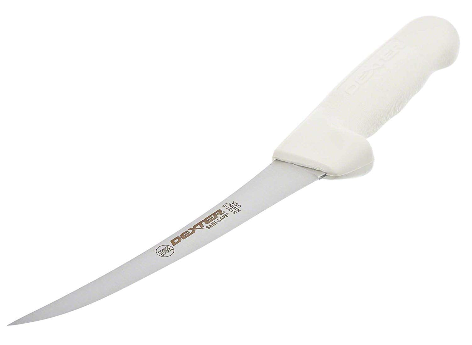 Dexter Outdoors cuchillo deshuesar curvo con mango Grip-Tex para cortes precisos.