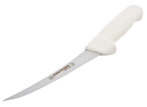 Dexter Outdoors cuchillo deshuesar curvo con mango Grip-Tex para cortes precisos.