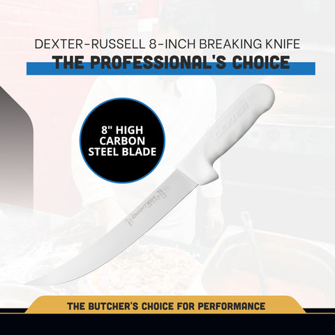 Cuchillo de despiece 8 pulgadas Dexter-Russell para porcionar carnes grandes con control.