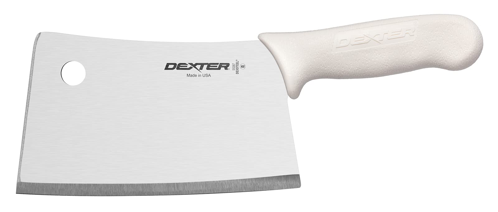 Dexter-Russell cuchillo carnicero siete pulgadas, hoja alto-carbono, para cortes potentes.