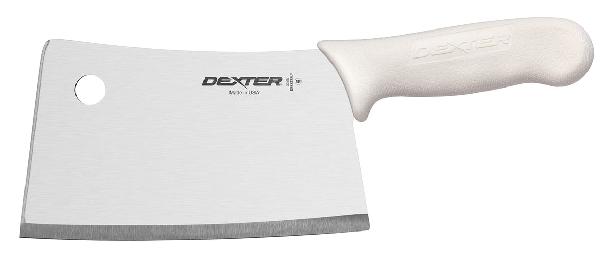 Dexter-Russell cuchillo carnicero siete pulgadas, hoja alto-carbono, para cortes potentes.