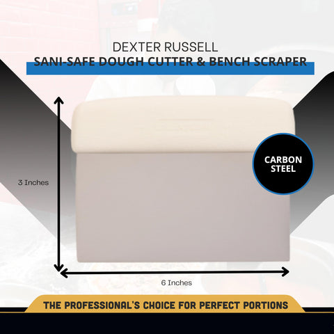Dexter-Russell mango texturizado, agarre seguro incluso en horas largas.