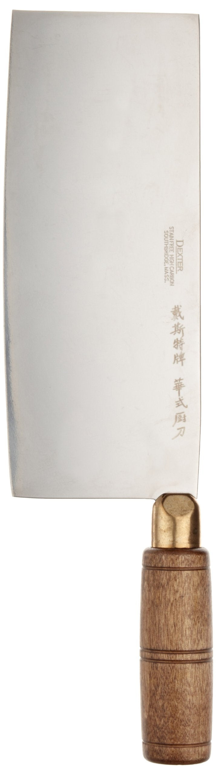 Dexter-Russell S5198 cuchillo chef chino, filo de alto carbono y mango de nogal, ideal para picar con precisión.