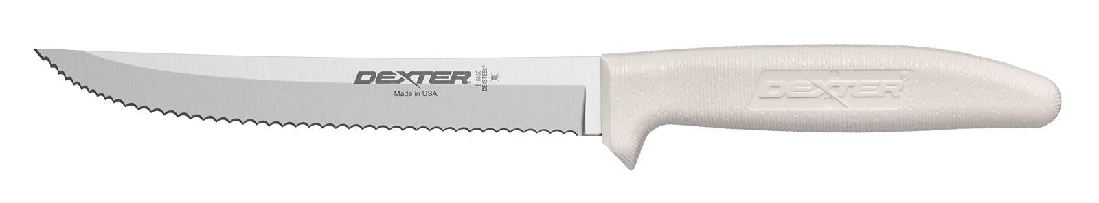 Dexter-Russell Sani-Safe 6 pulgadas cuchillo dentado para cortar pan crujiente sin aplastar.
