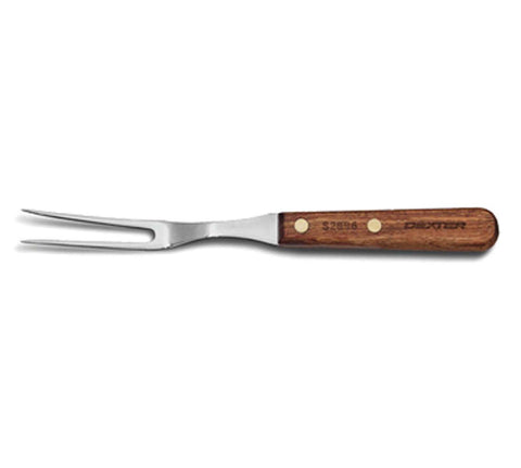 Dexter-Russell tenedor de corte 10½ pulgadas, mango de palo de rosa, para sostener carnes al cortar con precisión.