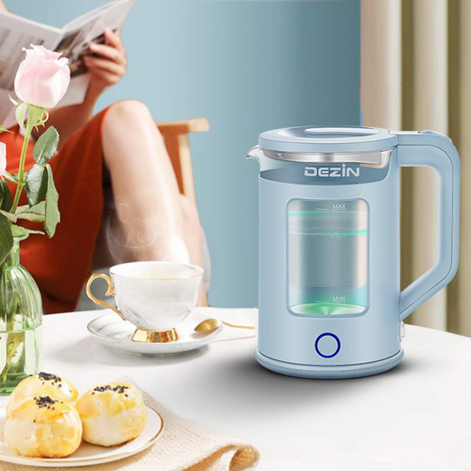 DEZIN hervidor 1.5 L para café té y bebidas durante el día