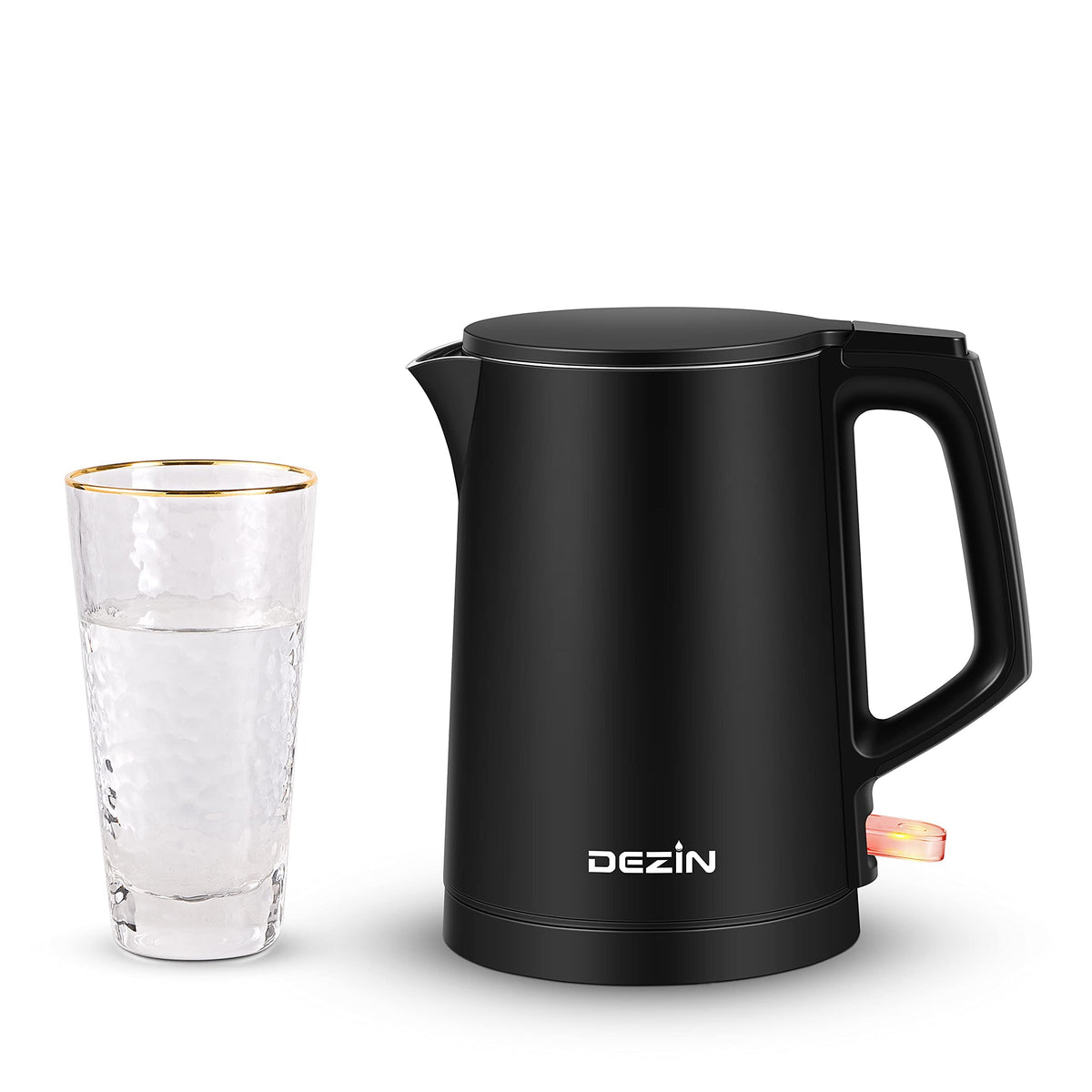 Dezin hervidor eléctrico 0.8 L, compacto para viajes, hervido rápido para reuniones.