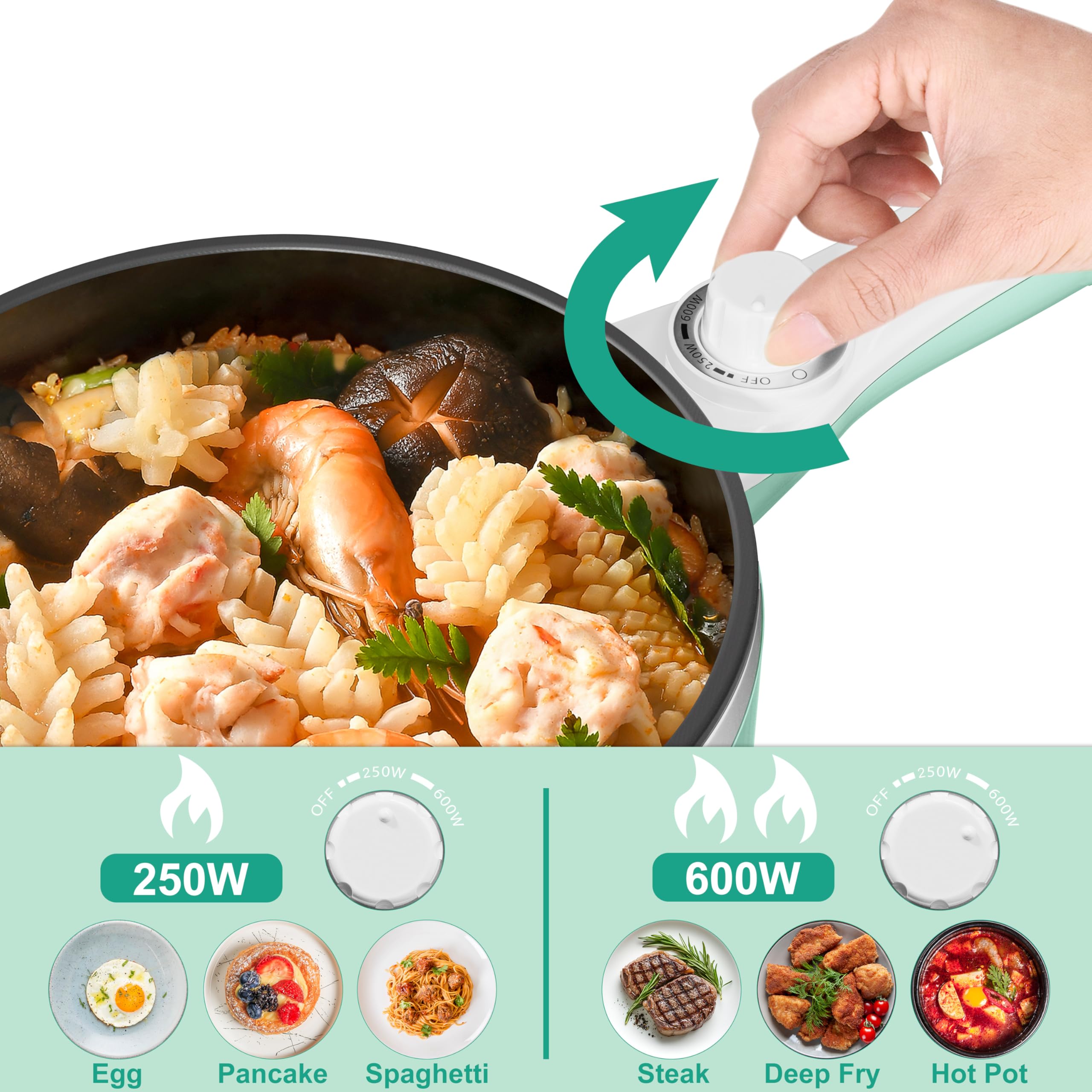 Dezin olla eléctrica: control de temperatura para ajustar potencias y cocinar con precisión.