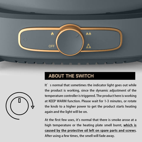 Olla eléctrica Dezin con doble sabor para caldos picantes y suaves