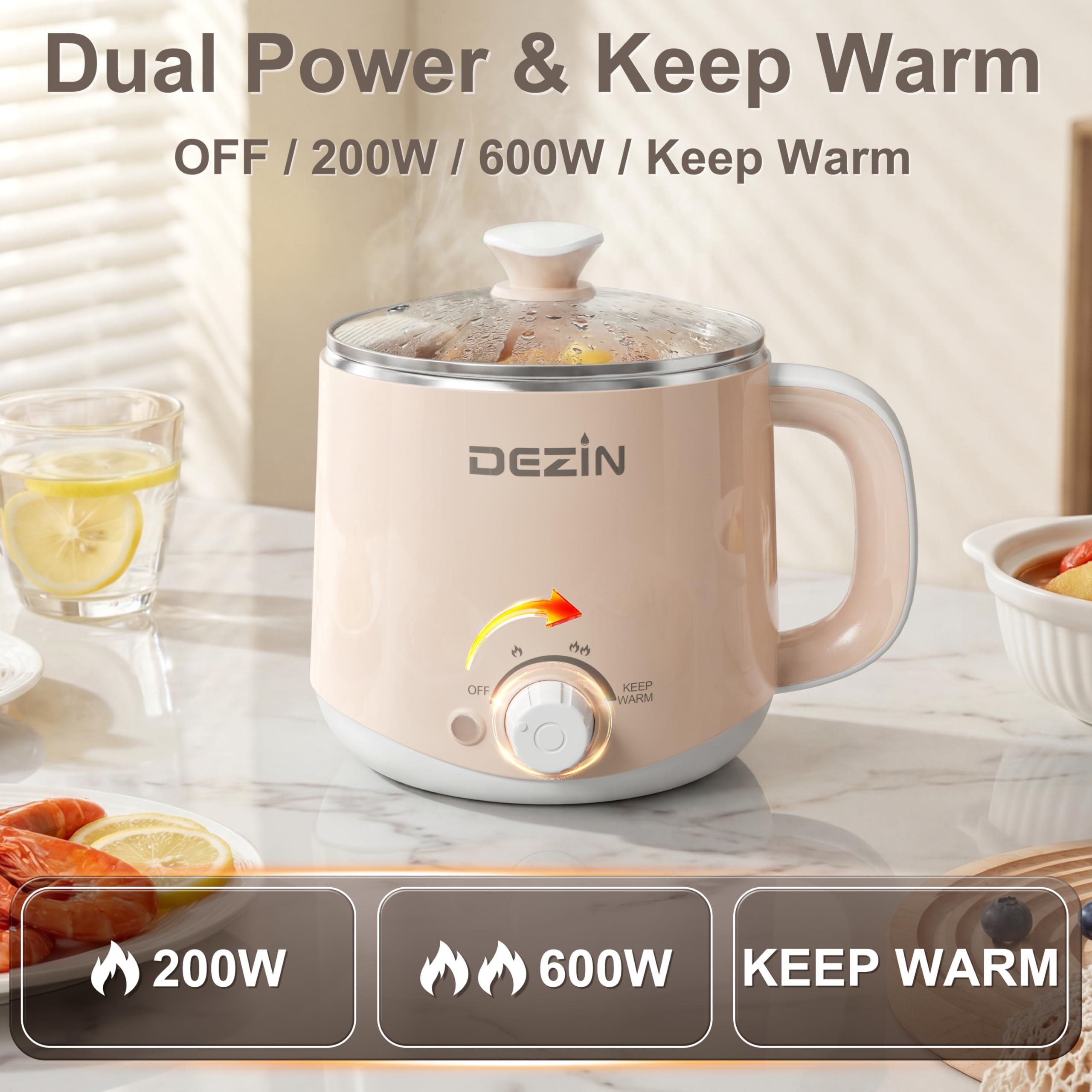 Olla eléctrica Dezin para avena, desayuno nutritivo y práctico.