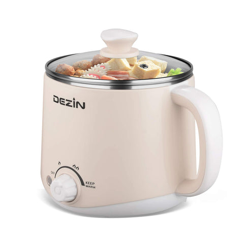 Olla eléctrica Dezin para ramen, cocina rápida y sabrosa.