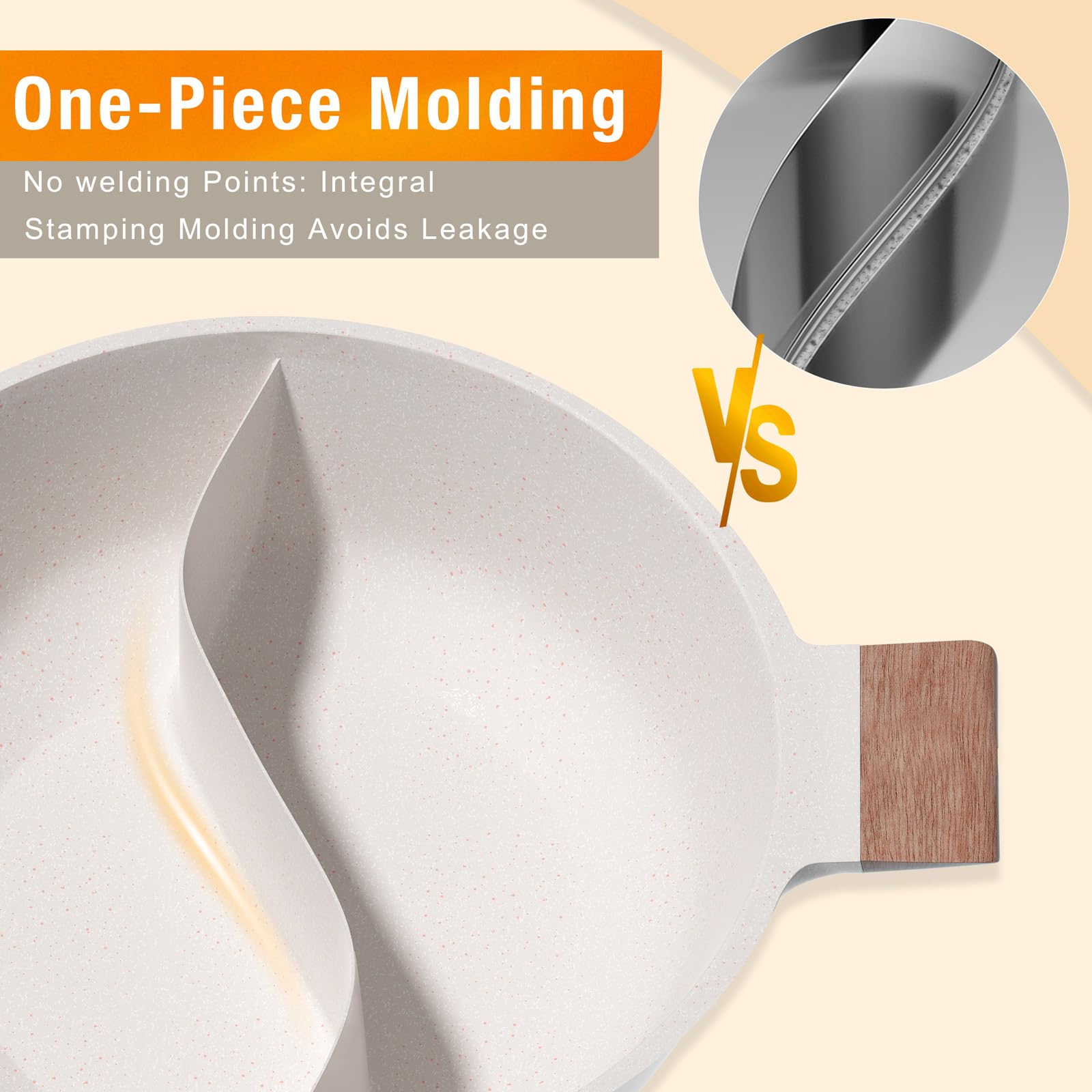 DEZIN olla shabu shabu compatible con inducción para cocinar en cualquier cocina