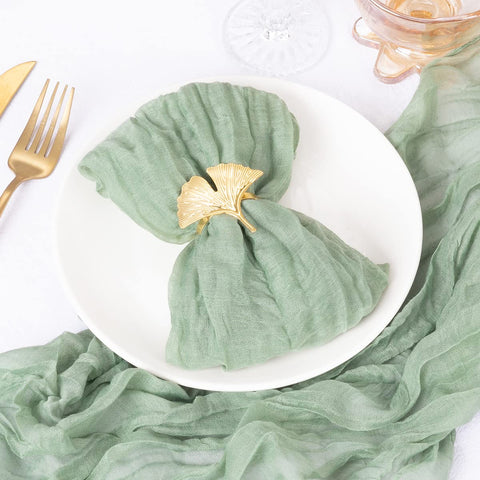 DeZerlor servilletas gasa verde salvia, tamaño 21x21 pulgadas para mesa.