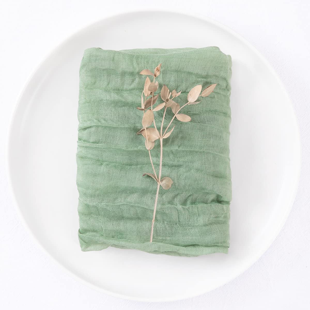 DeZerlor servilletas gasa verde salvia, ideales para múltiples ocasiones.